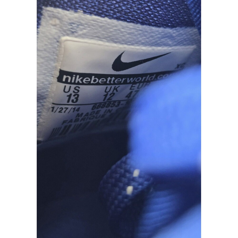 Nike Vapor Speed Football Cleats Mens 13 White BLUE Molded Low 668853-109 - Picture 8 of 11